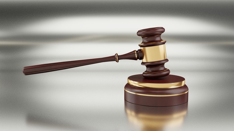 A judge's gavel idly sits