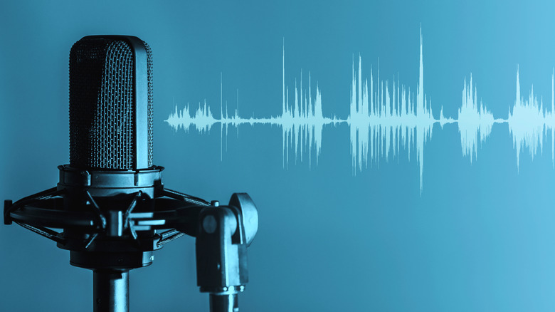 Microphone with waveforms