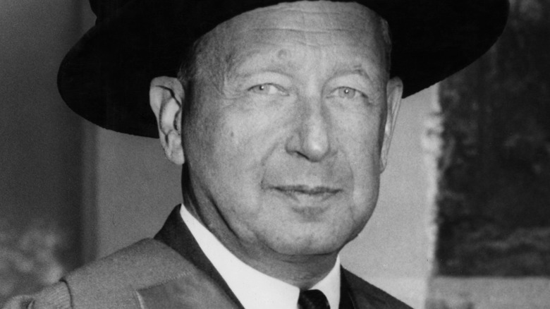 Dag Hammarskjöld wearing a PhD hat