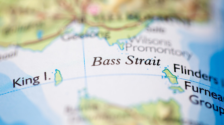 Map of Bass Strait 