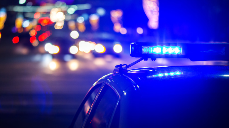 Police car at night 