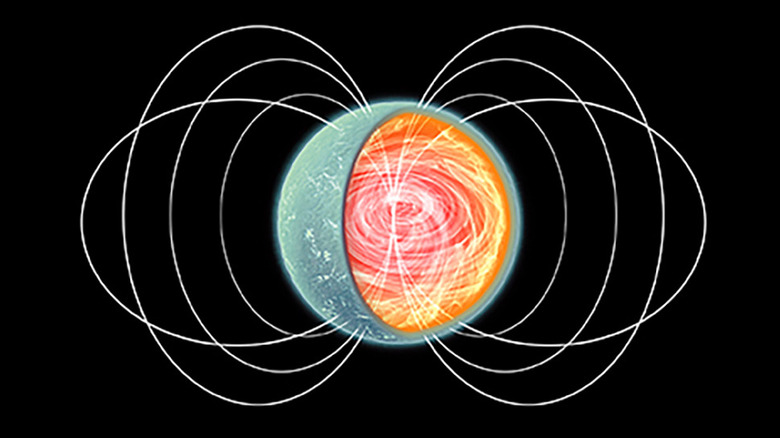 interior cutaway of magnetar