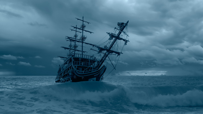 artistic rendering of a ghost ship