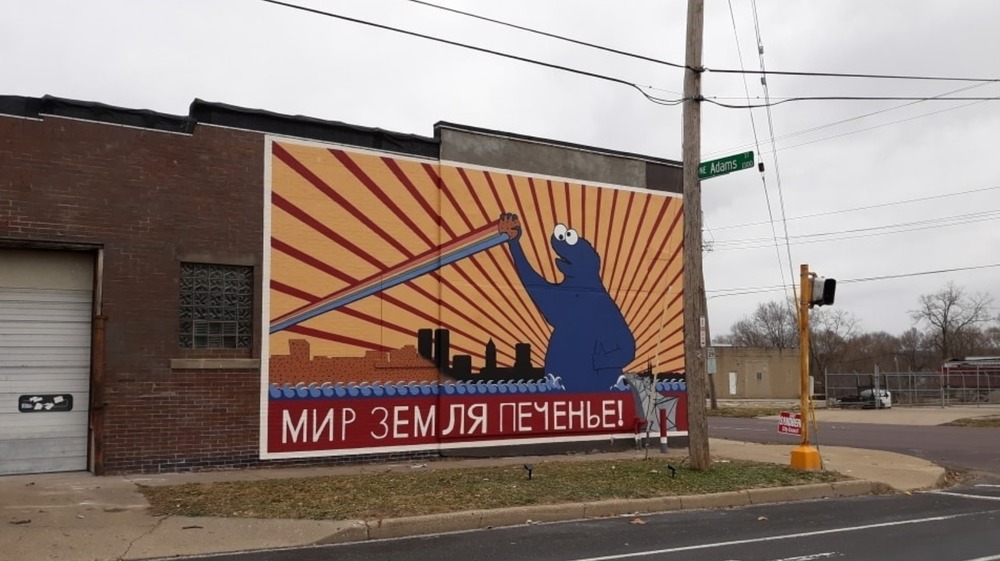 joshua hawkins Cookie Monster mural