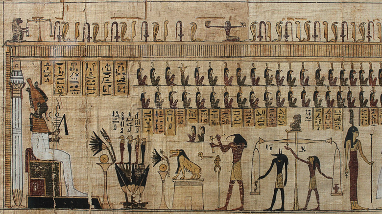king depicted on papyrus