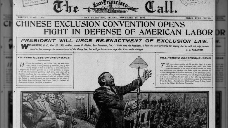 San Francisco Chronicle paper in 1911