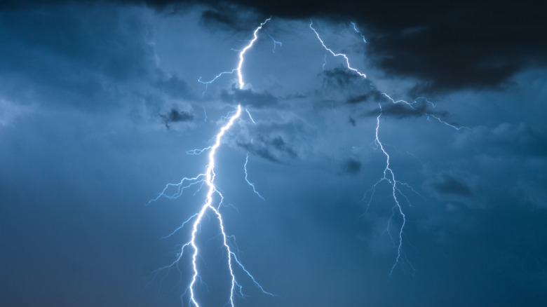 lightning striking the ground