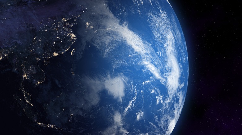 View of Asia from space