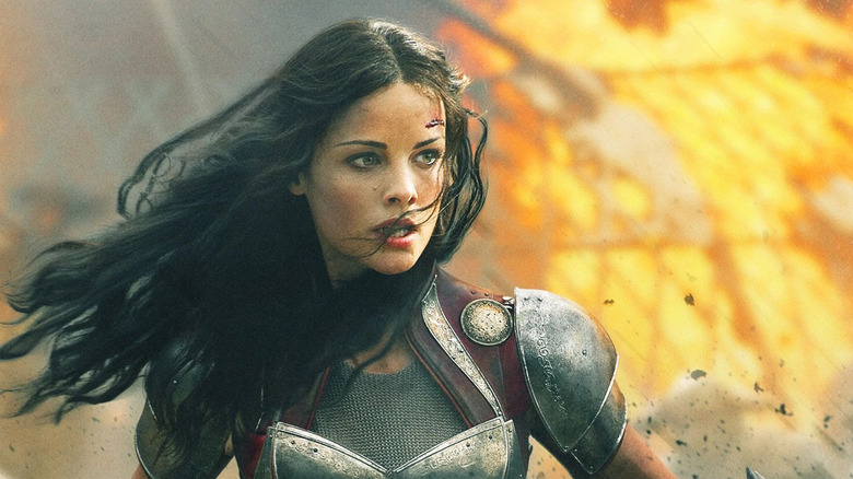 Sif with dark hair and armor