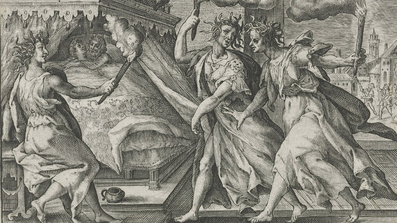 Furies attacking a couple