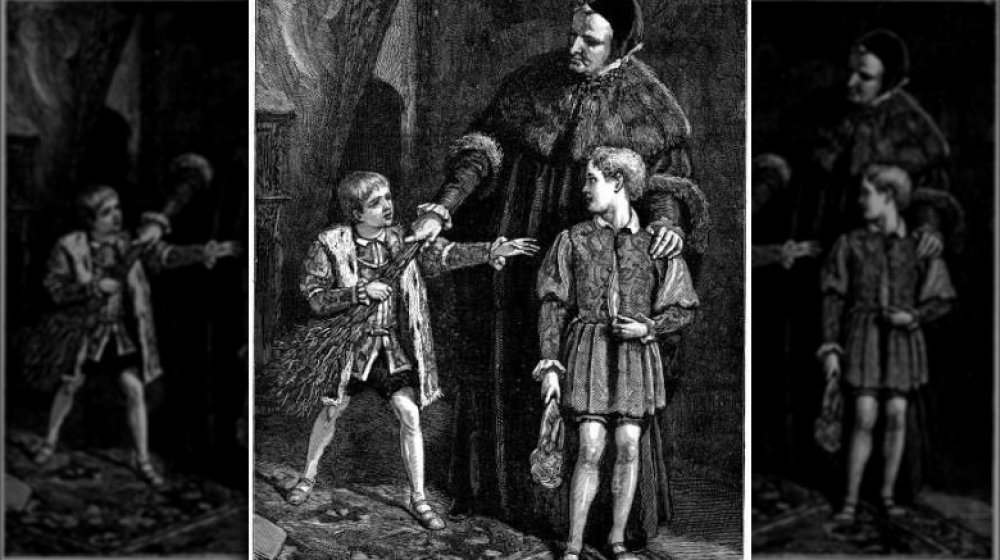 A portrait of King Henry VI and his supposed whipping boy.