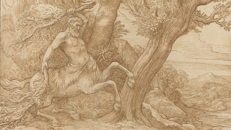 engraving of a centaur