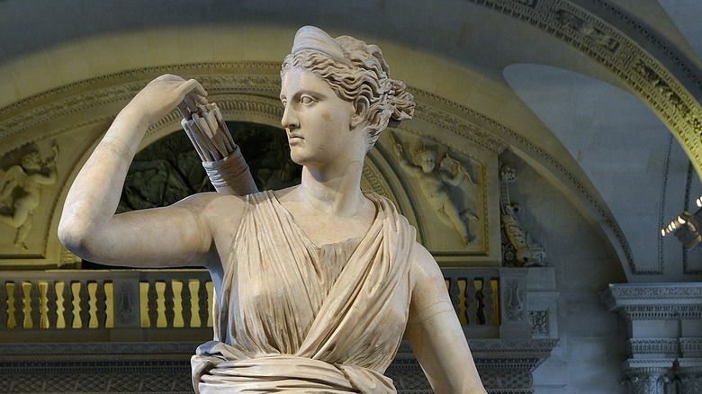 A statue of Artemis