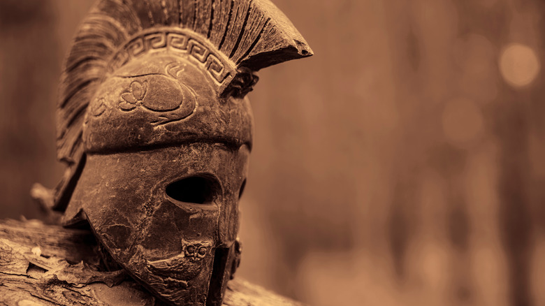 Ancient Spartan helmet