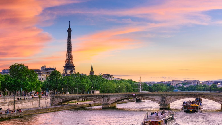 Paris landscape with Eiffel Tower
