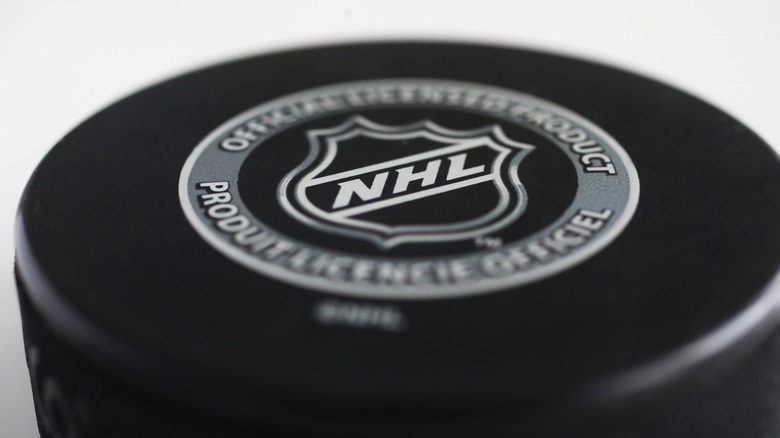 NHL logo on game puck