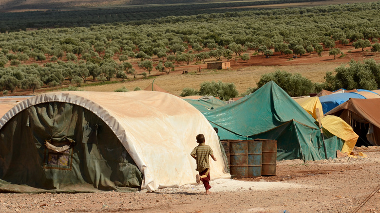 A displacement camp in Syria in 2013