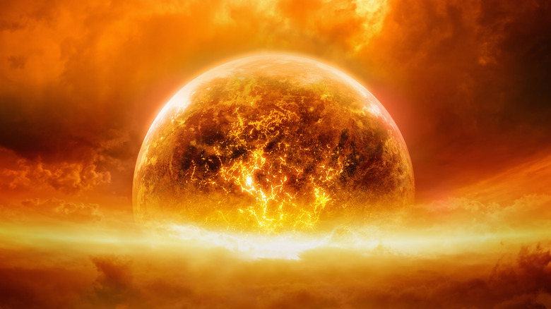 Flame-enshrouded world