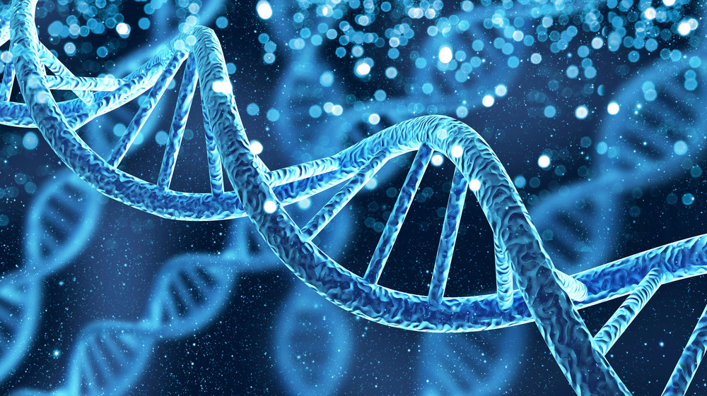 DNA sequence in blue