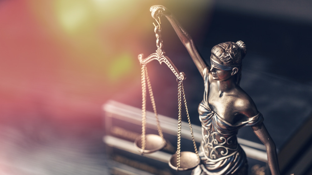 justice holding scales