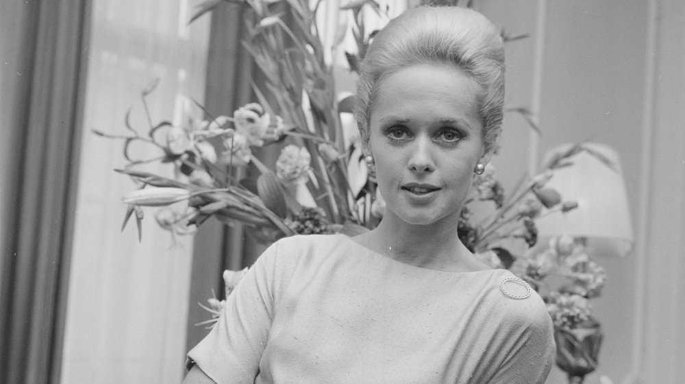 Tippi Hedren white dress smiling