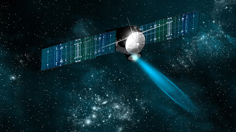 Dawn space probe in space