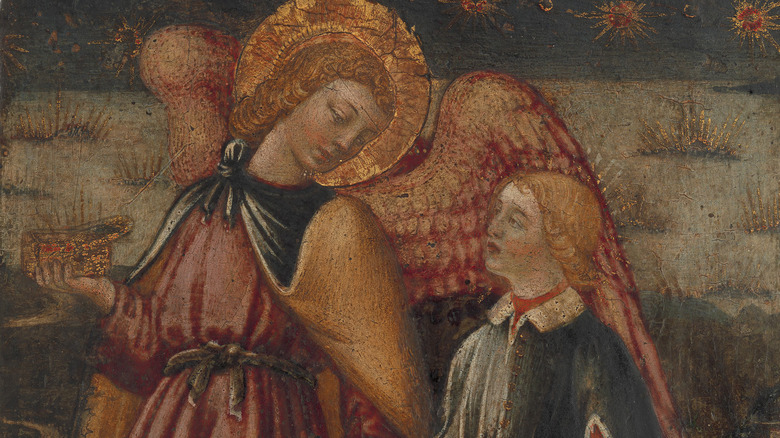 Art depicting Raphael and Tobias