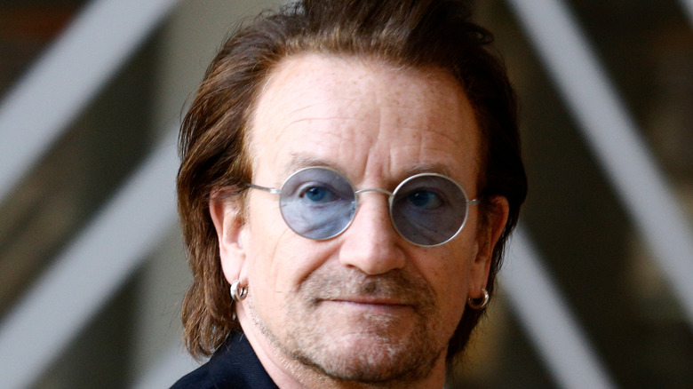 Bono staring