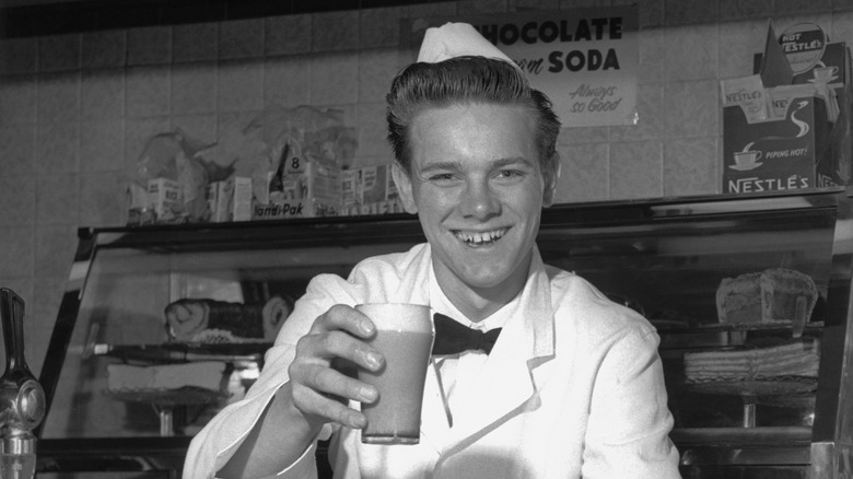 a soda jerk with a drink