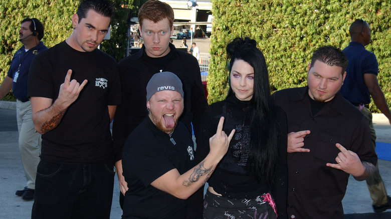 An earlier iteration of Evanescence at the Teen Choice Awards in 2003