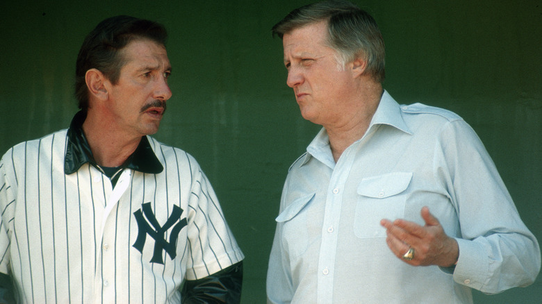 Billy Martin and George Steinbrenner talking