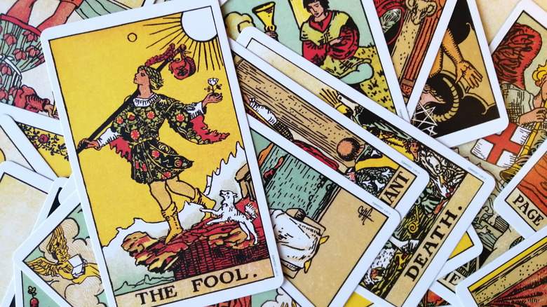A deck of tarot cards