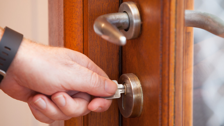 Lock in door