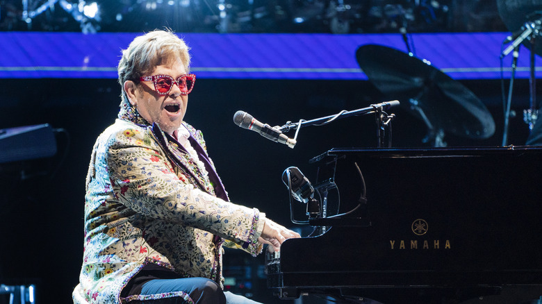 Elton John performing