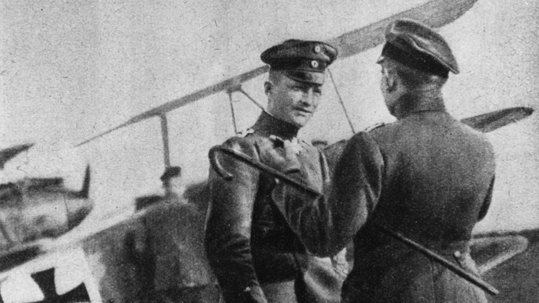 Red Baron getting an award