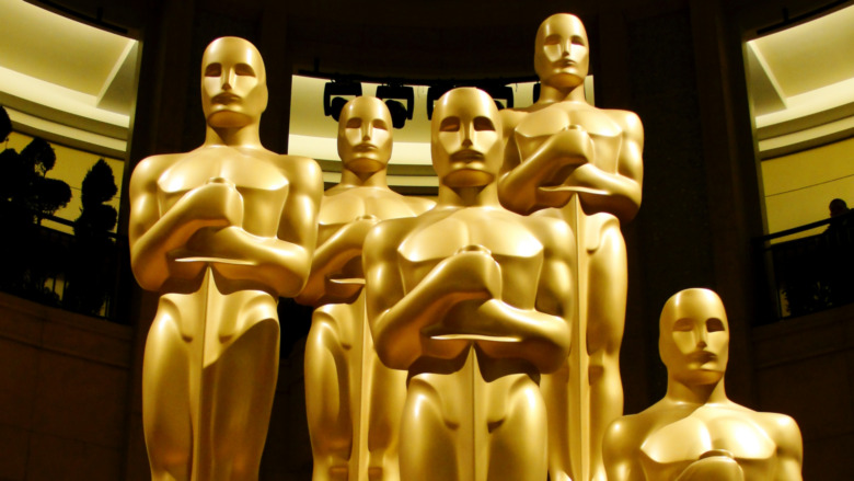 Five Oscar statues