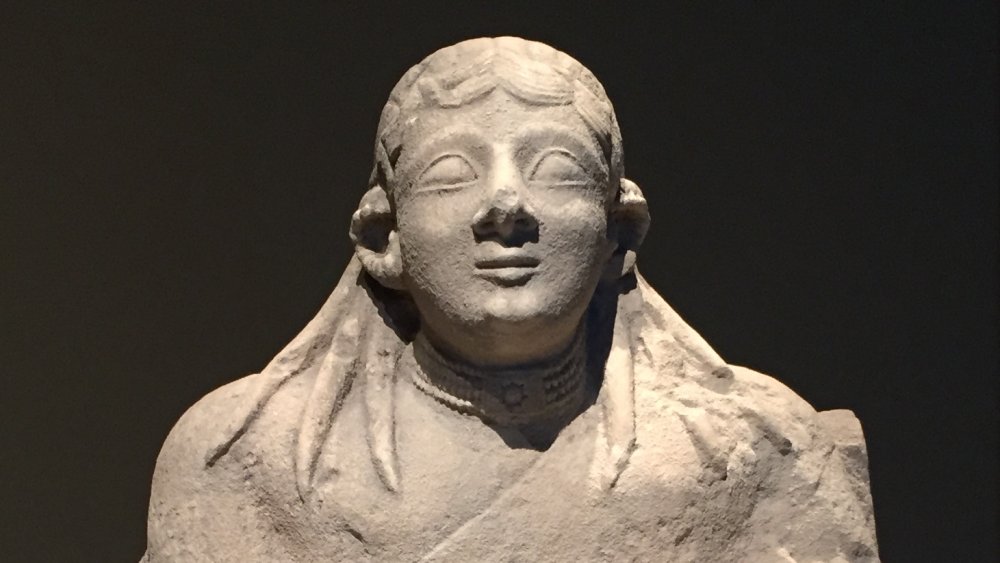 Limestone figure from Cyprus probably showing the goddess Astarte, around 600 BCE