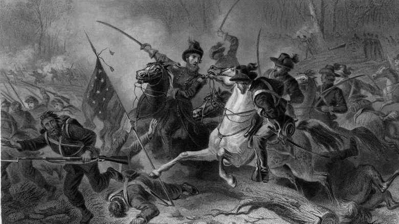 Illustration of Civil War battle