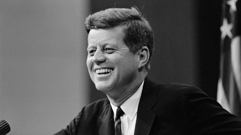 John F. Kennedy smiling