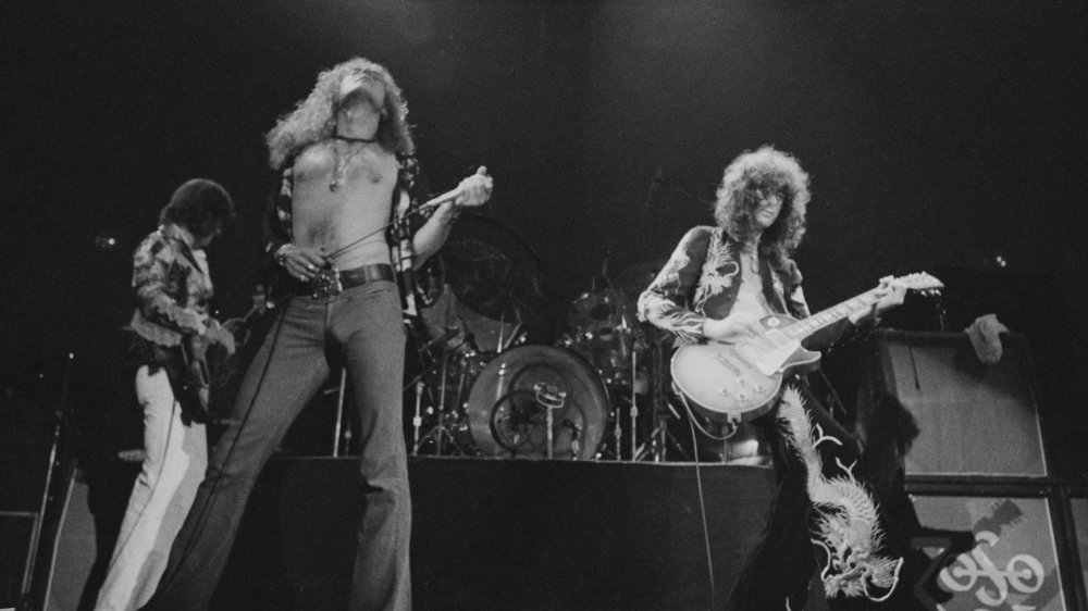 Led Zeppelin performing in 1975