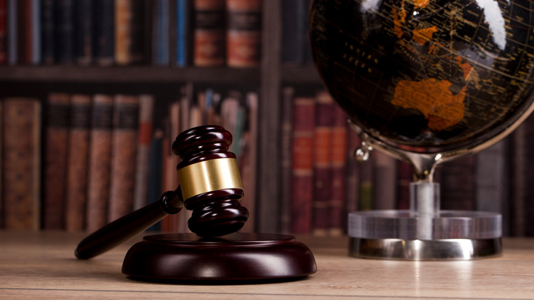 Globe and gavel