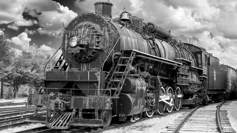 vintage railroad steam engine