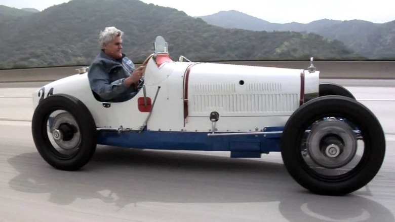 Jay Leno driving Bugatti