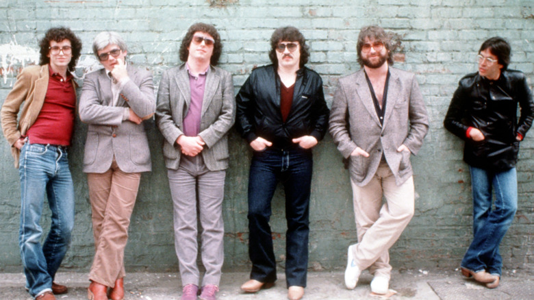 Toto posing for band photo