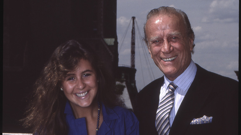 Aldo Gucci and Patrizia Gucci smiling