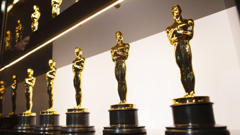 oscar statues on display