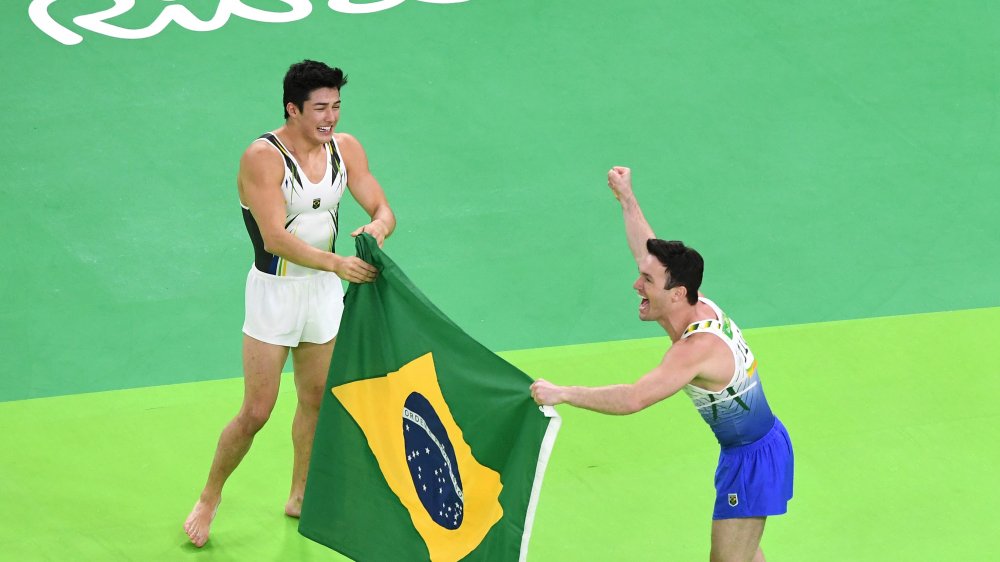 Arthur Nory diego Hippolito Brazil Flag Olympics