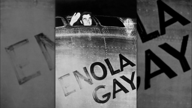 Enola Gay after dropping the bomb