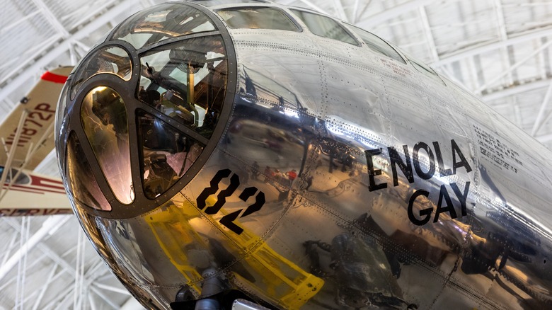 Black letters signify the Enola Gay