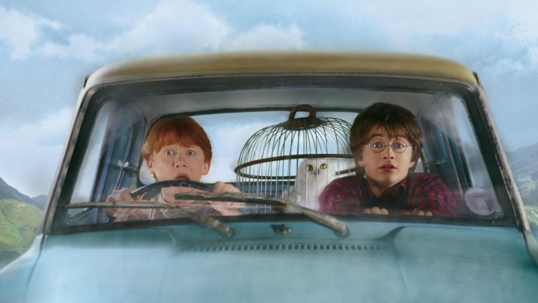 Rupert Grint and Daniel Radcliffe in Harry Potter and the Chamber of Secrets